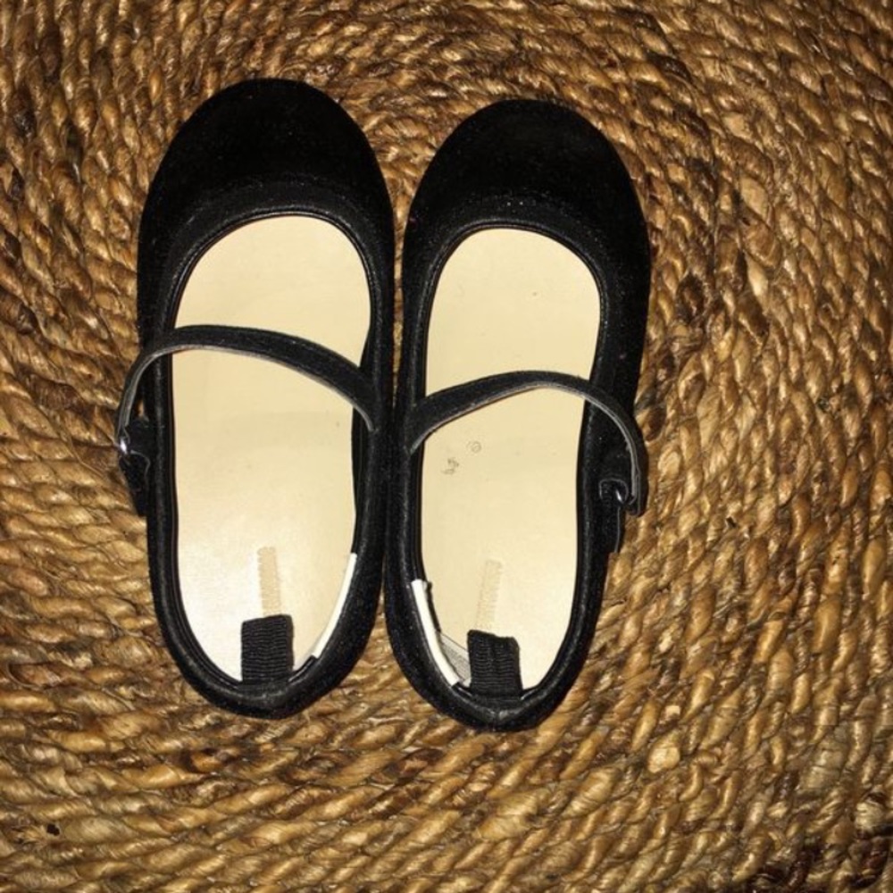 Black Ballerina Flats for toddler girls